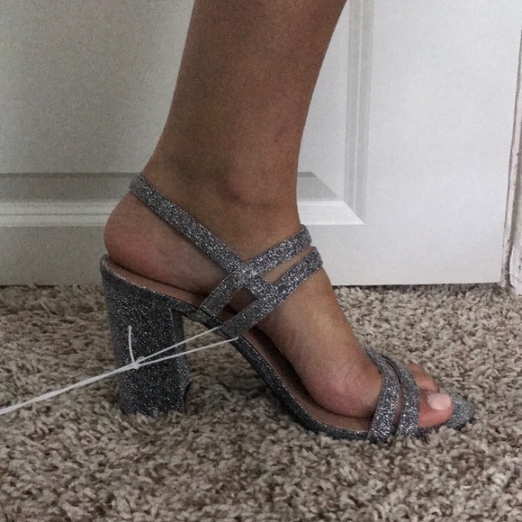 a new day Shoes - A New Day Silver Sparkly Heels